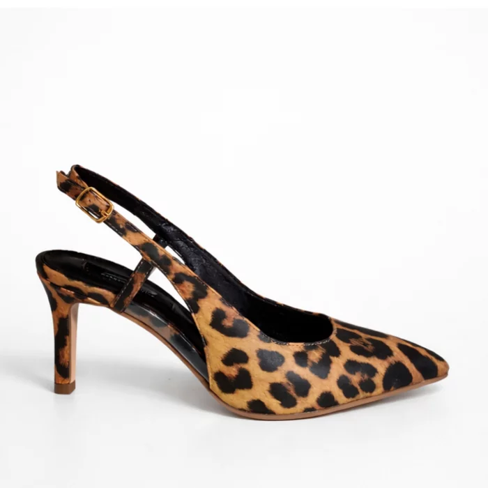 Pantofi stiletto Piele Naturala imprimeu leopard Sandy picture - 2