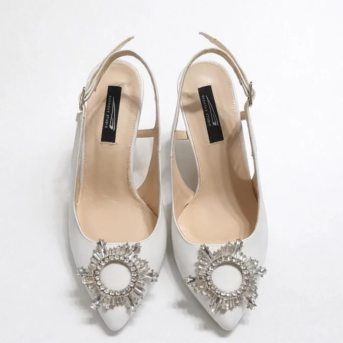 Pantofi stiletto Piele Naturala ivoire La Notte picture - 2