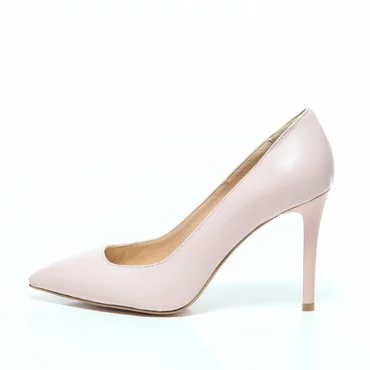 Pantofi stiletto trend 2 piele roz pal