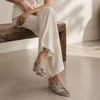 Papuci dama tip sanda Piele Naturala Gri cu toc gros Livia picture - 2