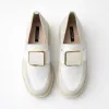 Pantofi casual Piele Naturala Bej cu Alb Lotus picture - 2