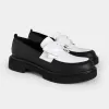 Pantofi casual Piele Naturala Negri cu Alb Madonna picture - 1