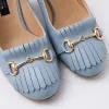 Pantofi dama Piele Naturala Blue cu accesorii Tasha picture - 4
