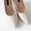 Pantofi stiletto Piele Naturala Crem Aylin picture - 5