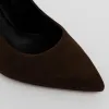 Pantofi stiletto Piele Naturala Maro ciocolata Classy Cocoa Heel picture - 3