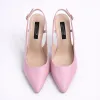 Pantofi stiletto Piele Naturala roz Sandy picture - 3