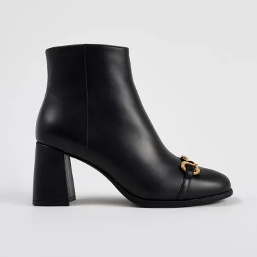 Ghete Piele Naturala Negre Lizy