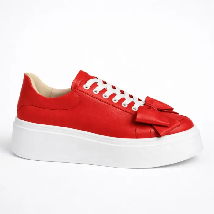 Pantofi casual Piele Naturala Rosu Barni B picture - 4