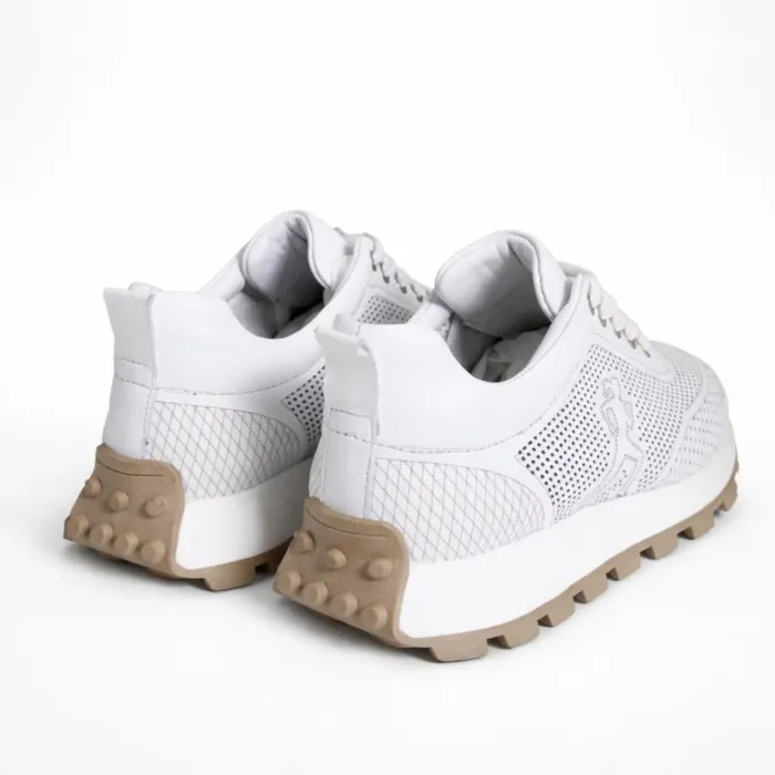 Pantofi sport din Piele Naturala perforata Albi Flow picture - 3
