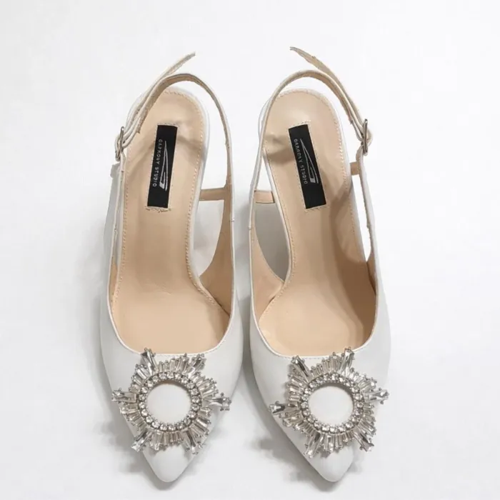 Pantofi stiletto Piele Naturala ivoire La Notte picture - 2