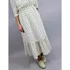 Rochie dama imprimeu buline bej cu negru