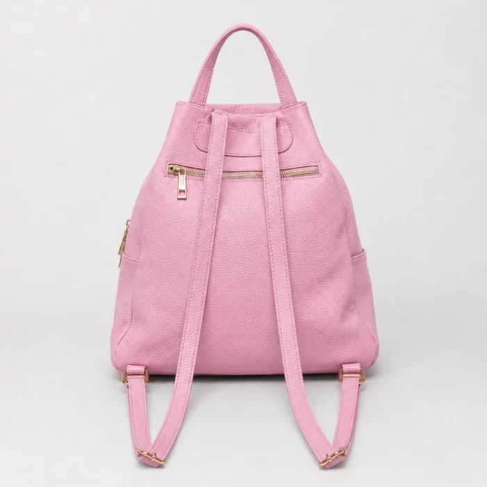 Rucsac dama din Piele Naturala Roz Amara picture - 3