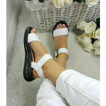 Sandale dama albe Sonia