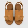 Sandale dama cu talpa platforma Piele Naturala Camel Tami picture - 3