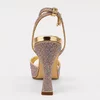 Sandale dama elegante cu platou Roz cu strasuri Desert picture - 6