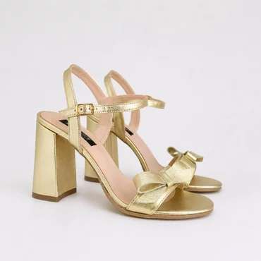 Sandale dama elegante Piele Naturala Aurie Vera