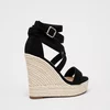 Sandale dama Espadrile cu Platforma si barete incrucisate Negre Solara picture - 4