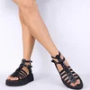 Sandale dama Piele Naturala Negre cu barete Goldy picture - 3