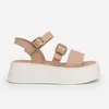 Sandale dama talpa platforma confortabile Piele Naturala Bej Rogue picture - 1