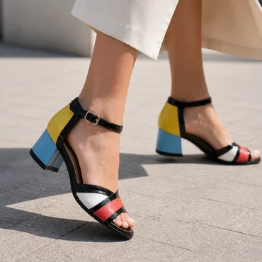 Sandale de dama piele color Abby