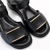 Sandale joase dama Piele Naturala Negre cu accente aurii Soft Noir picture - 3