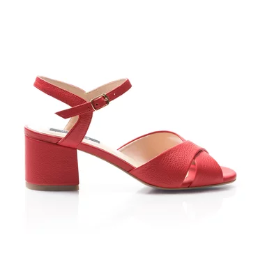 Sandale piele rosie Malvina