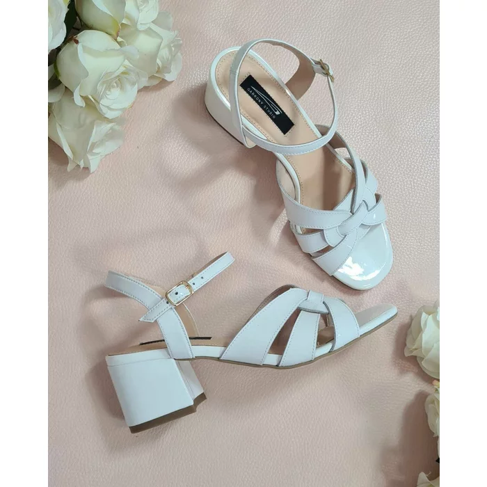 Sandale pielelacuita alba Vika picture - 6