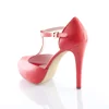 Sandale rosii cu platou Elle Plus