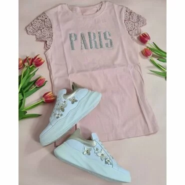 Tricou roz de dama Paris