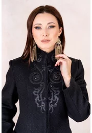 Palton din lana virgina negru
