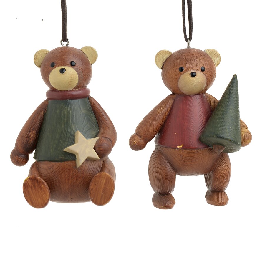 Bear Set 2 decoratiuni suspendabile urs, Polirasina, Maro