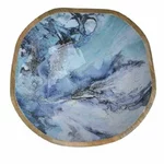 Bol decorativ, Lemn, Albastru, Victor