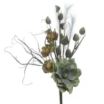 Buchet flori artificiale, Plastic, Verde, Poisson