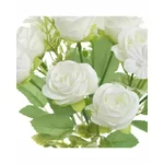 Buchet trandafiri artificiali, Plastic, Alb, Roses