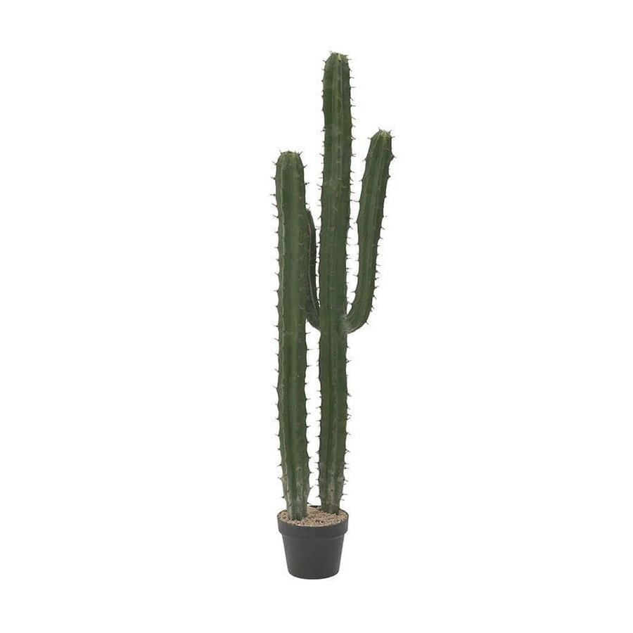 Cactus artificial in ghiveci, Plastic, Verde, Siris