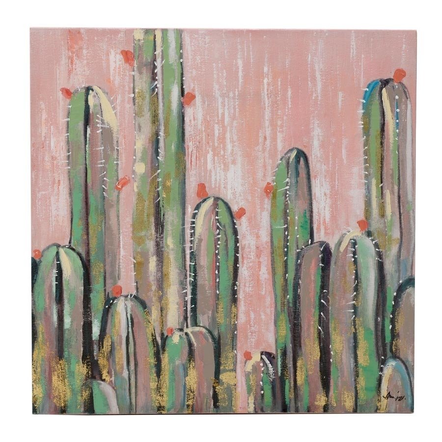 Cactus Tablou living, Canvas, Multicolor iedera.ro