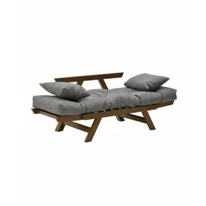 Canapea 2 locuri exterior, Textil, Gri, Sava