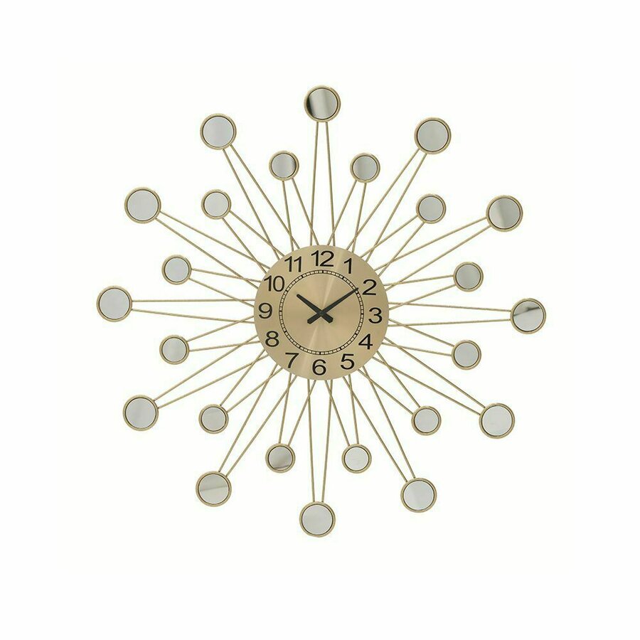 Ceas de perete, Metal, Auriu, Corall image