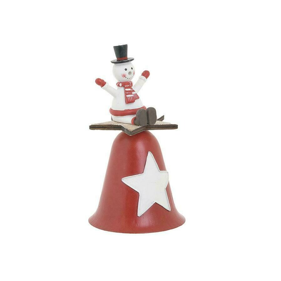 Clopotel Craciun, Metal, Rosu, SnowMan