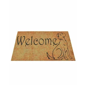 Covor intrare, Textil, Maro, Welcome Dog