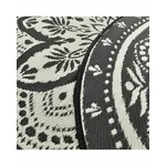 Covor rotund mare, Plastic, Negru, Mandala