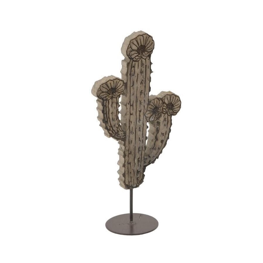 Decoratiune cactus mare, Lemn, Maro, Ramiro