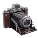 Decoratiune camera foto, Metal, Rosu, Old Camera