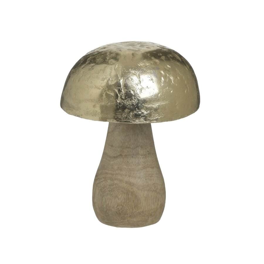 Decoratiune ciuperca mare, Lemn, Maro, Mushy image2
