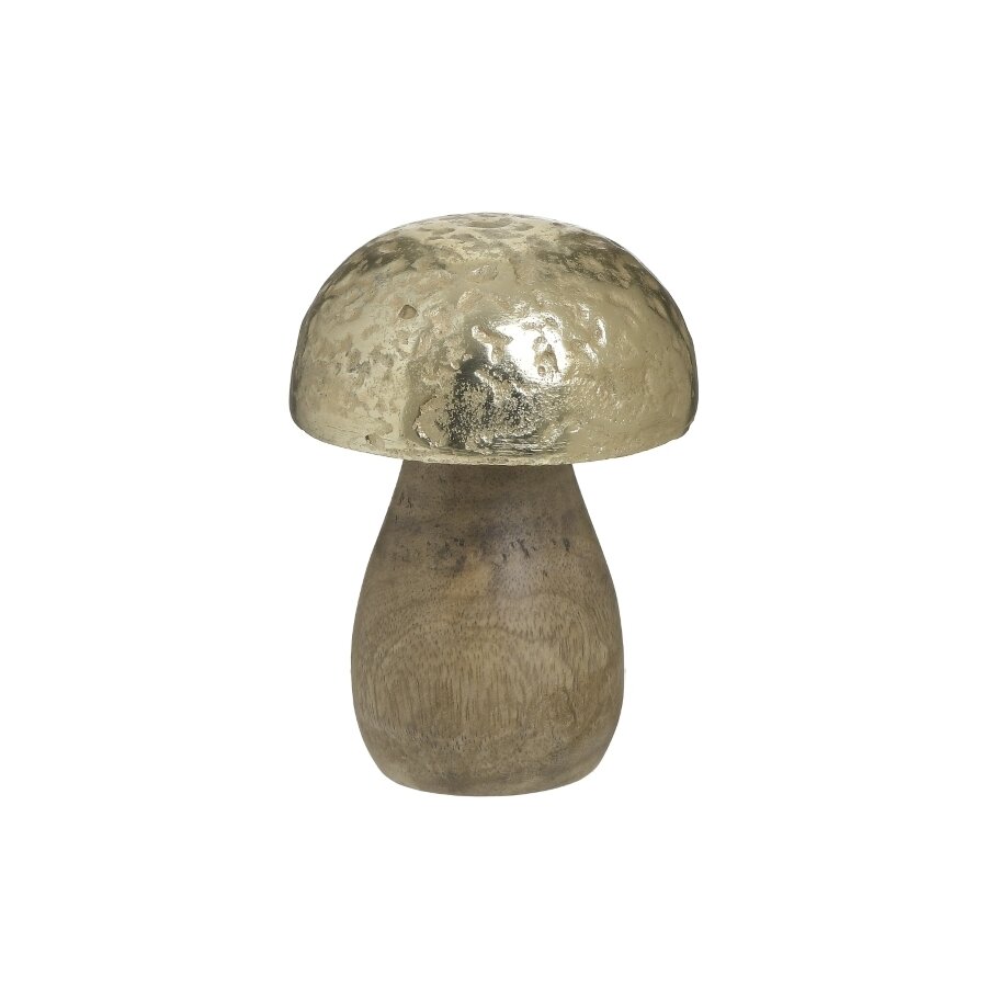 Decoratiune ciuperca mica, Lemn, Maro, Mushy image1