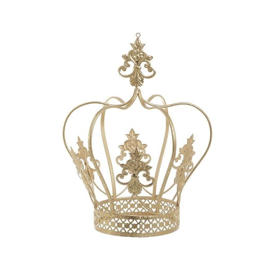 Decoratiune coroana, Metal, Auriu, Crown iedera.ro