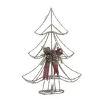 Decoratiune cu led, 55 cm, Metal, Auriu, Tree