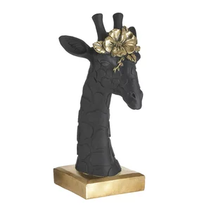 Decoratiune de masa, Polirasina, Negru, Giraffe