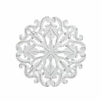 Decoratiune de perete, Lemn, Alb, Panel