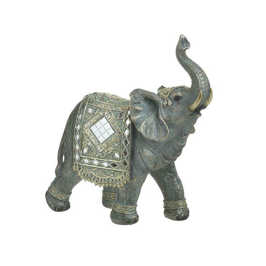 Decoratiune elefant mare, Polirasina, Auriu, Ella